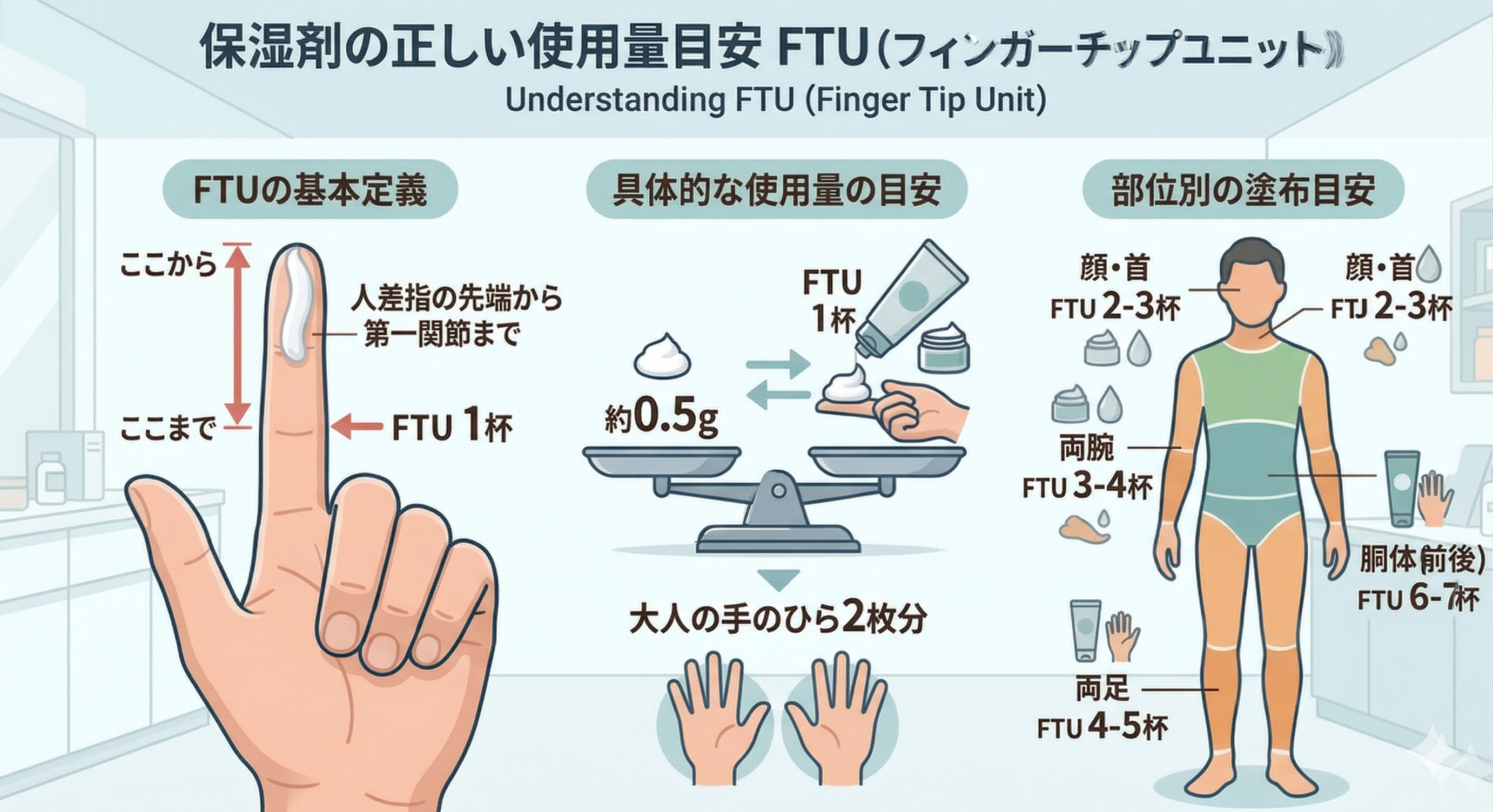 保湿剤の使用量目安